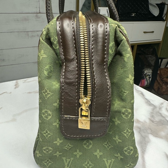 Louis Vuitton Josephine Mini Lin Handbag Green Vintage - Picture 3 of 11